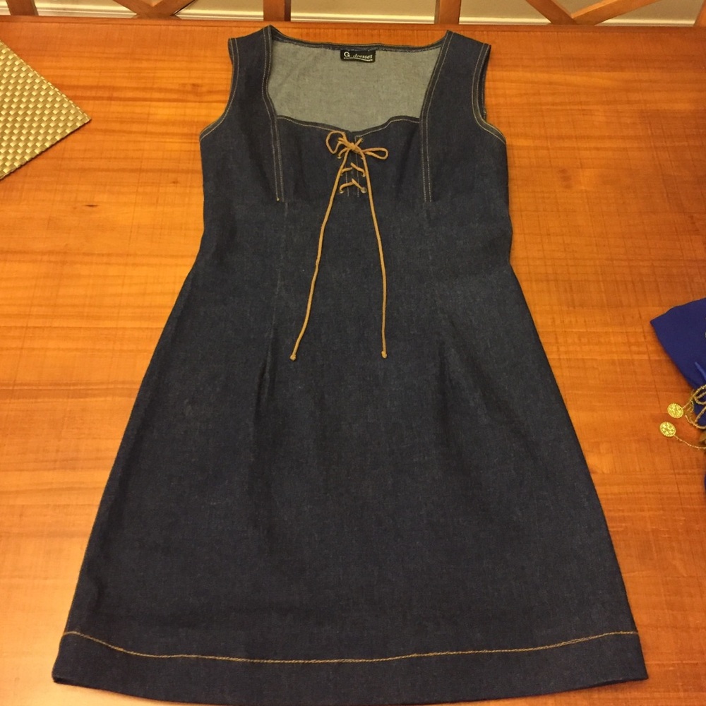 90's vintage denim dress